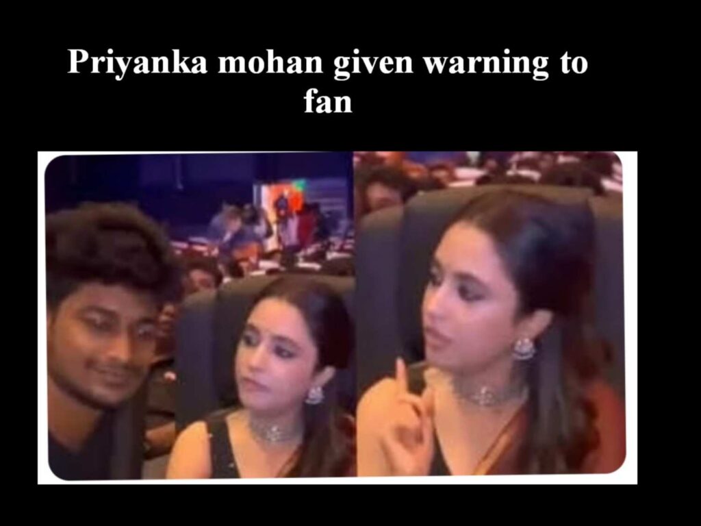 Priyanka mohan worrest behaviour with fan