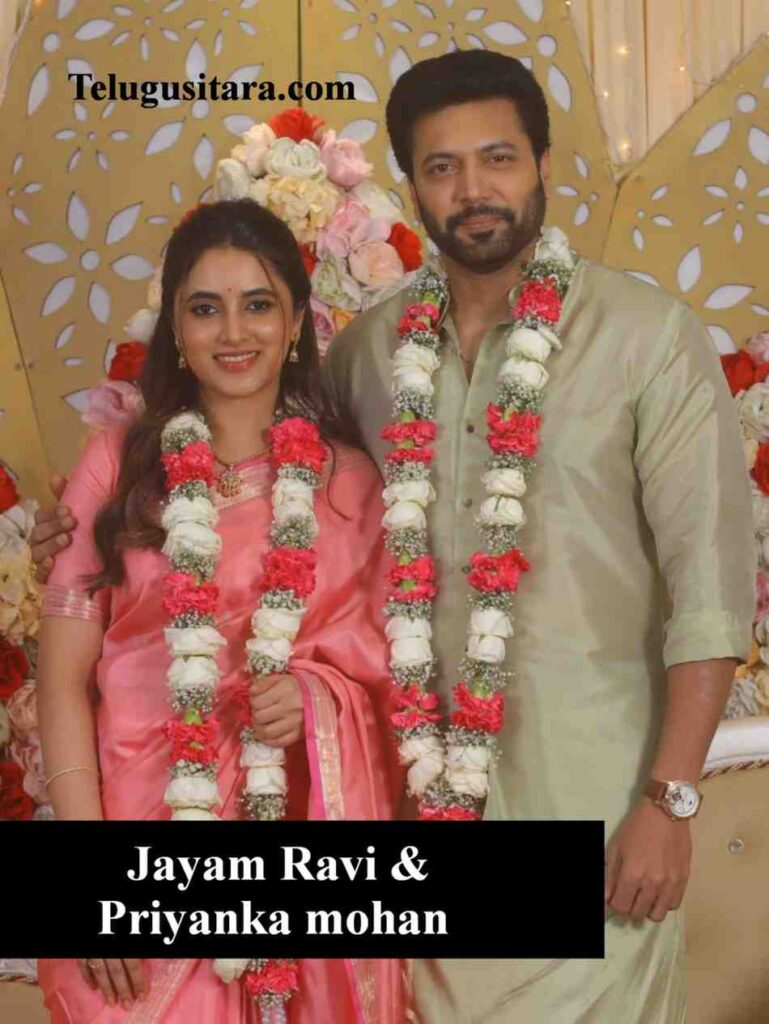 Jayam Ravi and priyanka mohan viral wedding photo